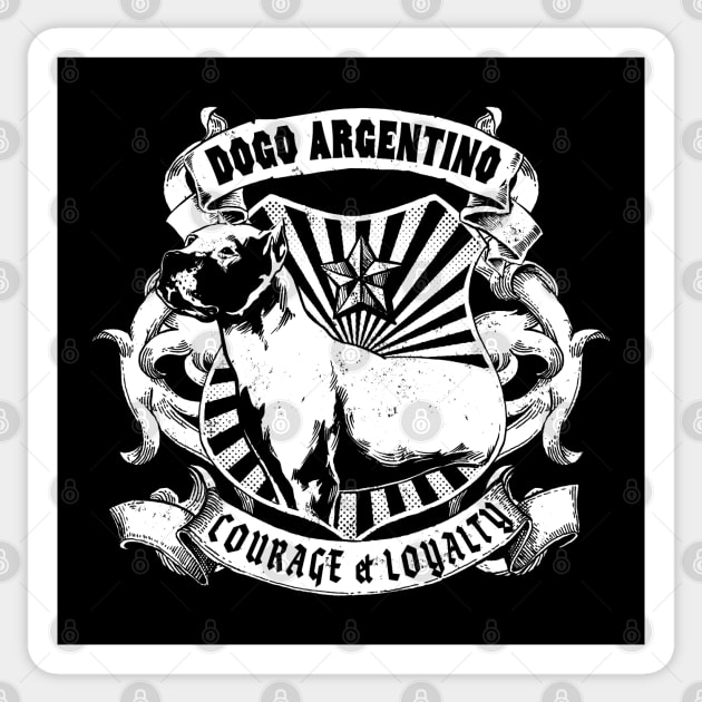 Dogo Argentino Badge Sticker by Black Tee Inc